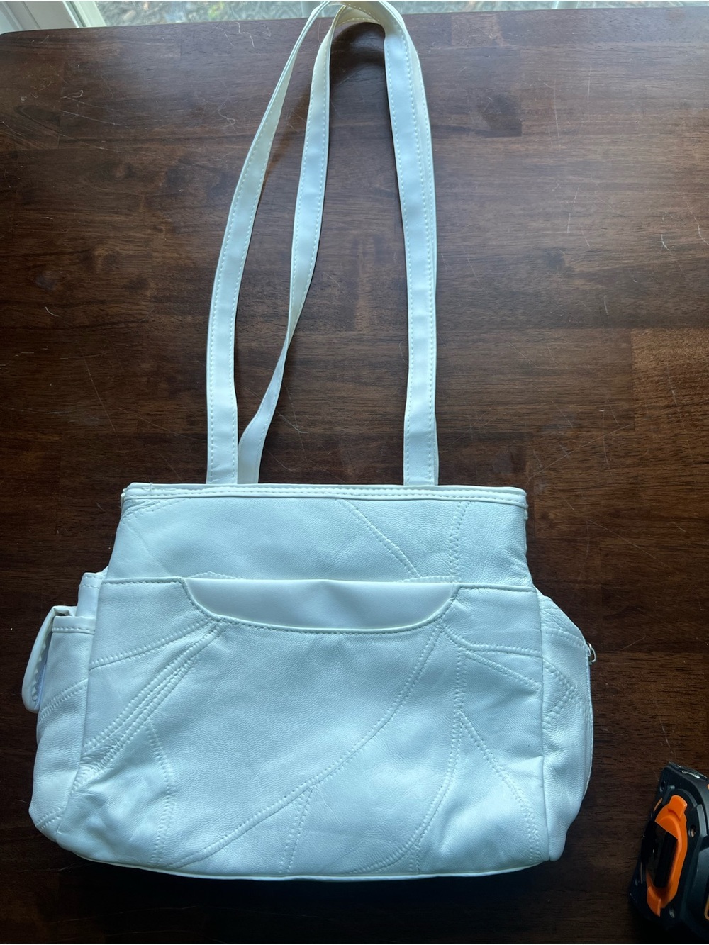White Women's Shoulder Tote Bag - Classic Everyday Carry